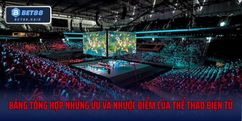 Bảng tổng hợp những ưu và nhược điểm của thể thao điện tử